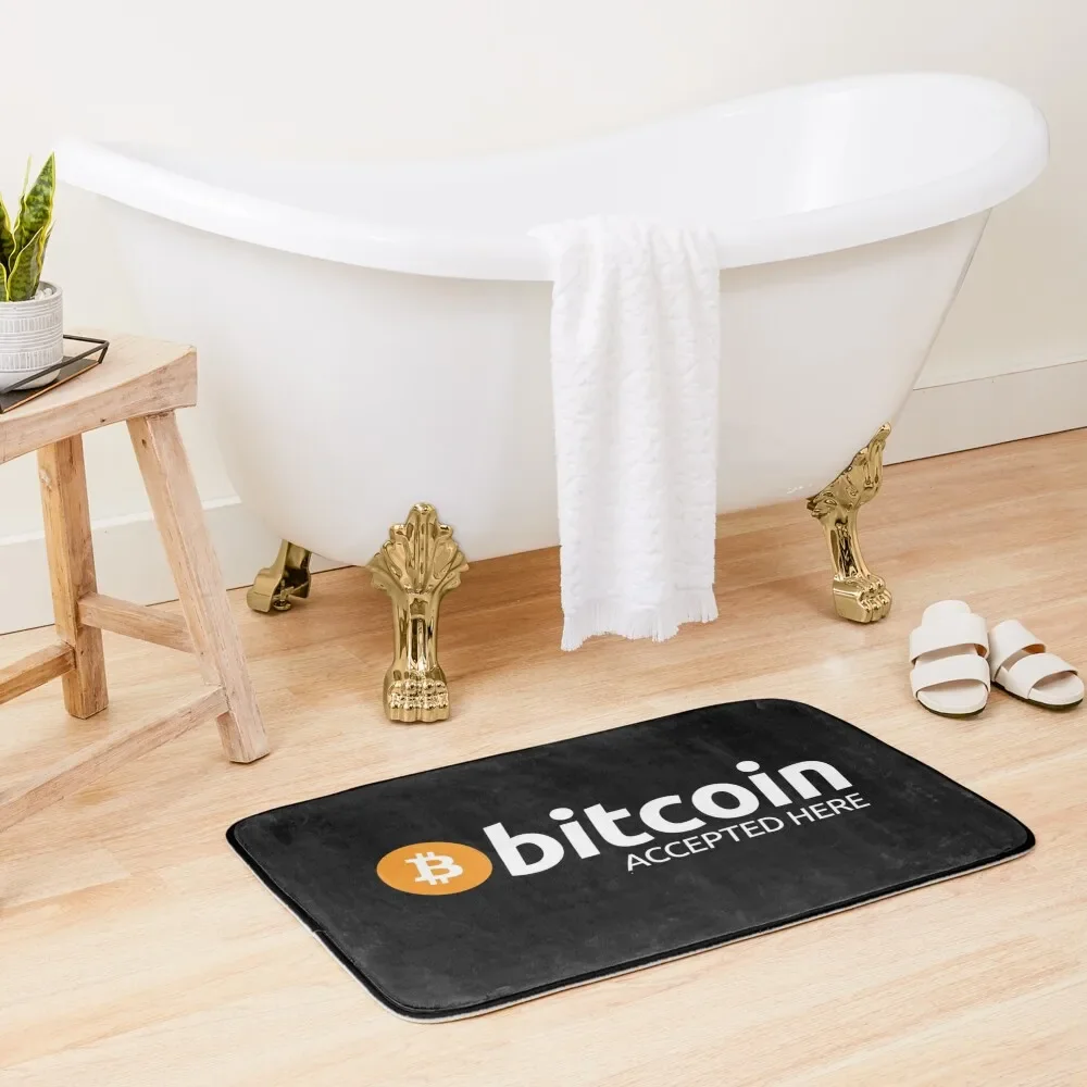 

Bitcoin Accepted here - I Accept Bitcoins Bath Mat Carpet For Home Entrance Floor Toilet Rug Bathroom Mat