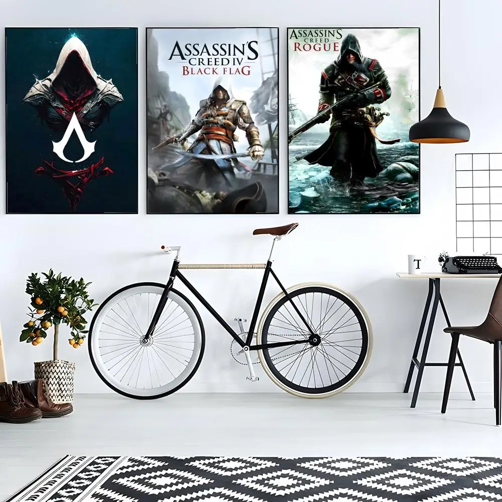 game action A-Assassins Creed Poster retro art restaurant bar decoration