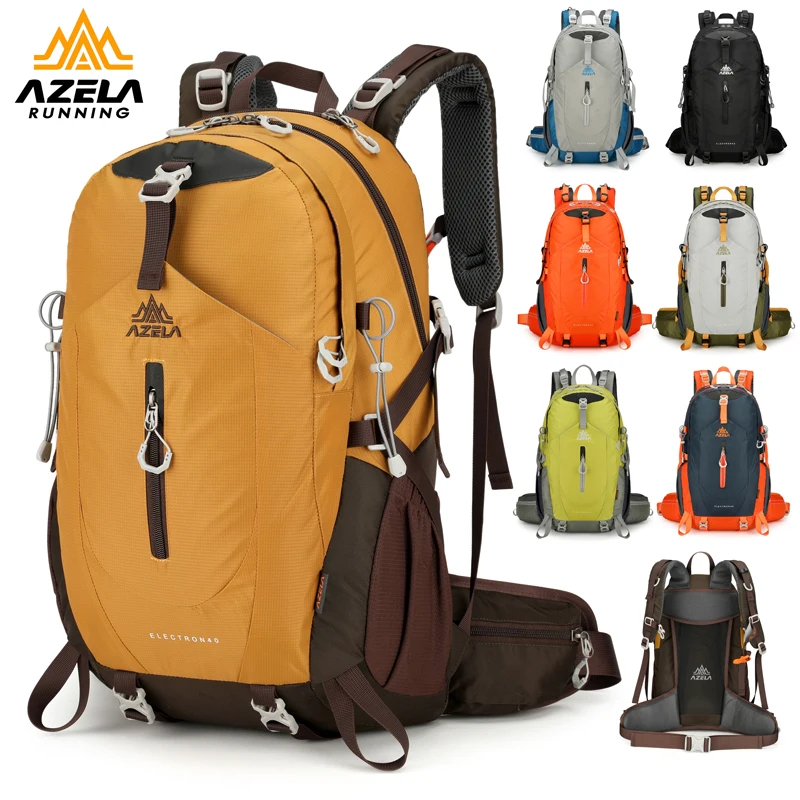 

Hiking Backpack 40L Lightweight Travel Mountaineering Backpack Waterproof Sport Bags Climbing Rucksack Rain Cover 2L Water Bag