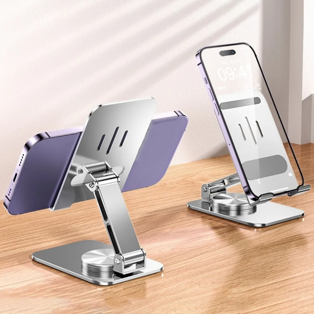 

360 ° Rotating Adjustable Phone Holder Metal Folding Mobile Phone Holder Stand Portable Adjustable Table Cell Phone Stand
