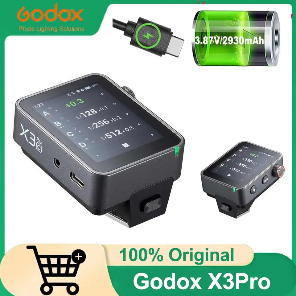 Godox X3PRO C/N/S/F/O TTL HSS OLED شاشة تعمل باللمس 2.4G جهاز إرسال الزناد اللاسلكي لكانون نيكون سوني فوجي أوليمبوس