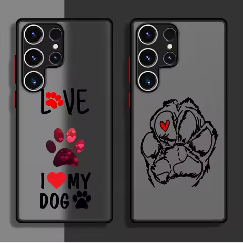 Puppy Paw Prints Back Phone Cover Case for Samsung Galaxy S9 S24 FE S22 Plus S23 Ultra S20 S25 Edge S21 S10