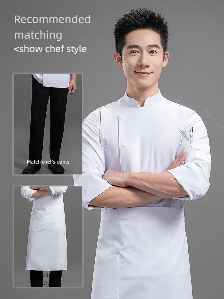Männer Frauen Kochjacke Herbst Winter Langarm Hotel Restaurant Catering Küche Arbeitskleidung Anpassbar