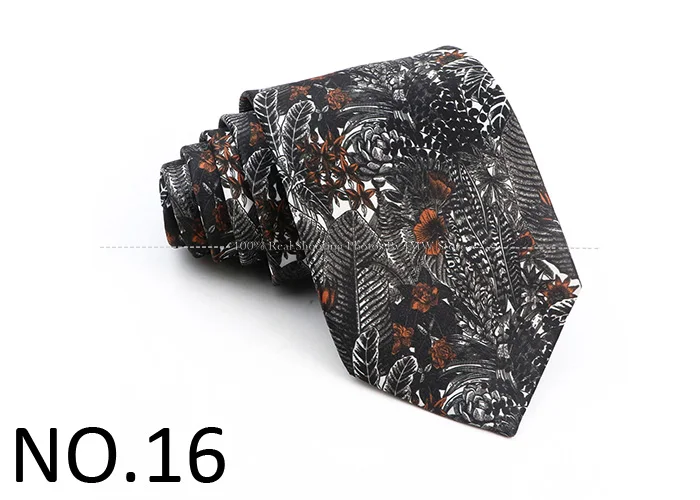Einzigartiges Design für Herren, weiche Seidenkrawatten, Hausgesicht, Blumenansicht, Muster, Zeichnungsstil, braun-weiße Krawatte für Party, Hochzeit, Neuheitsgeschenk – Detail 16