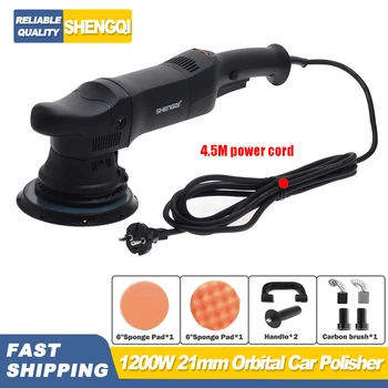 1200W Car Polishing Machine Variable Speed Polisher DA 6inch 21mm Orbit Dual Action Auto Polishers Sander Buffing Waxing Machine