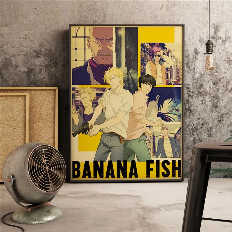 Japan Anime Banana fish Retro Art Decor Movie Painting Home Decor Wall Decor Cartoon Quality Canvas living room Poster