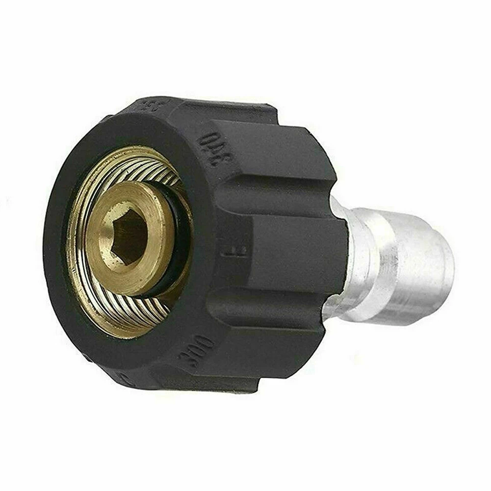 

Pressure Washer Adapter M22 14mm 15mm Swivel to 3/8 inch Quick Connect Converts M22 Nipples Gold & Black Color