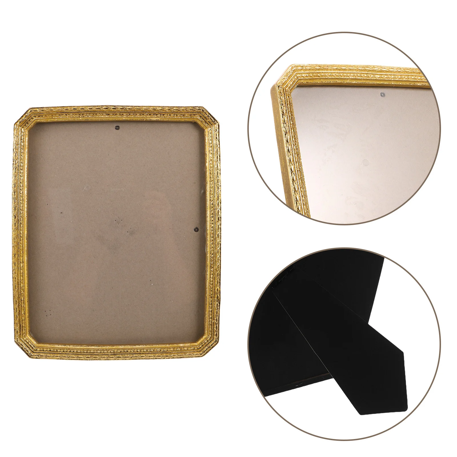 

Gold Vintage Resin Picture Frame 8x10 European Retro Style Wall Hanging Tabletop Photo Holder Embossed Decorative Resin Frame