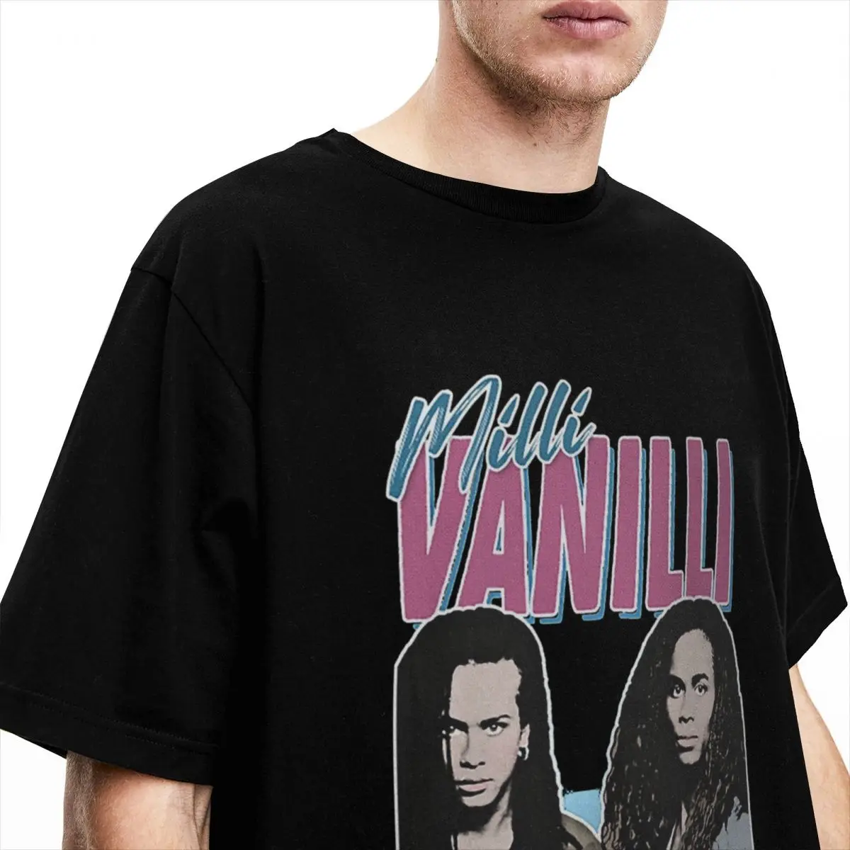 Casual Pop Milli Vanilli Music T-Shirts for Men Women Cotton Tees Shirt Printed Clothing