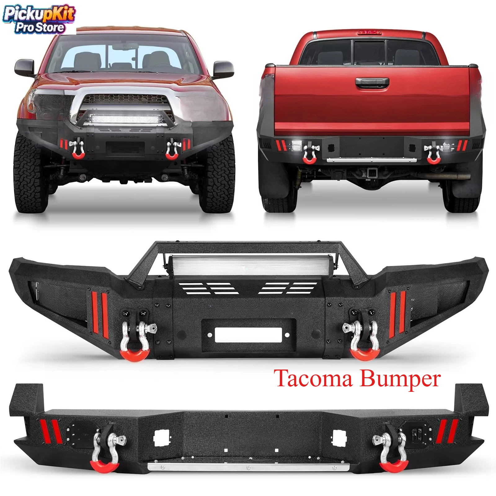 

Factory Supply New Tacoma Bumper Carbon Steel Front Winch Rear Step