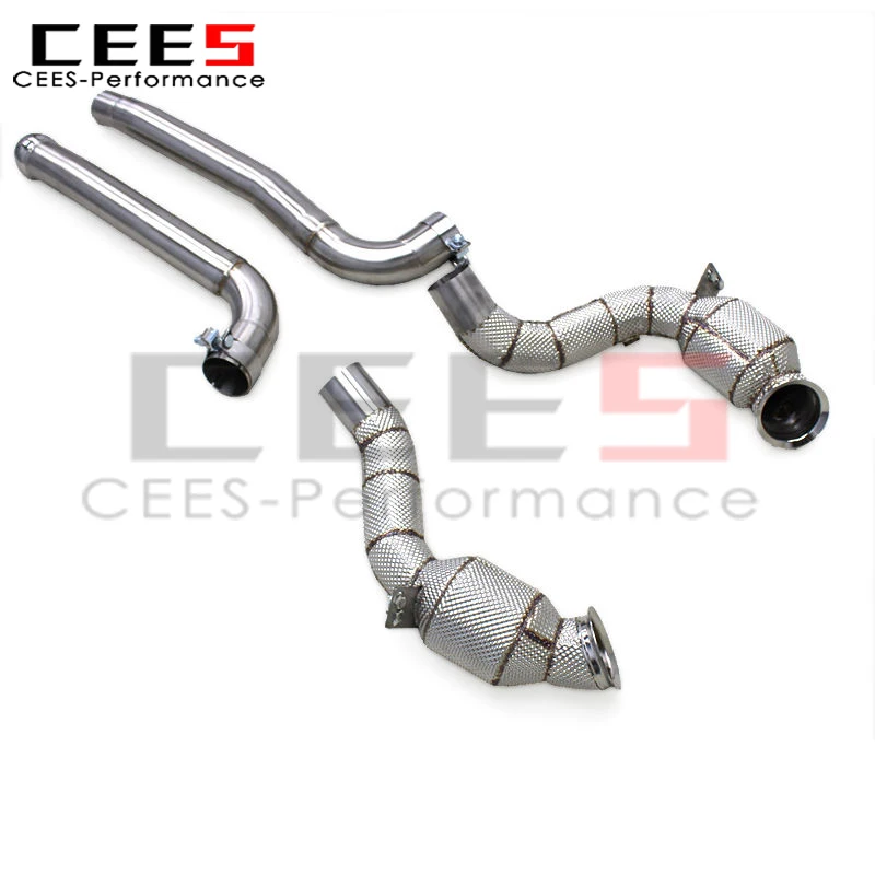 Tubo de Escape con Catalizador CEES para Mercedes-Benz AMG GTS 2016-2023, Tubo de Acero Inoxidable SS304 con Silenciador y Sistema de Escape con Catalizador