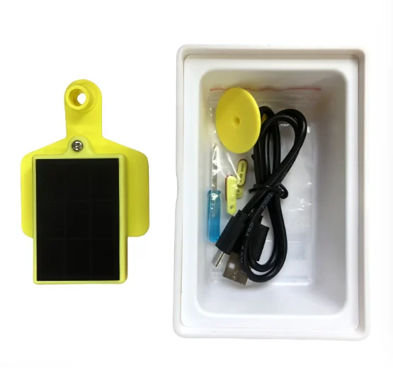 Coofull Cow Ear Tag GPS Tracker Solar Panel Charging for Cow GPS Tracker for Cattle Livestock Smart Grazing Ear Tag GPS Tracker