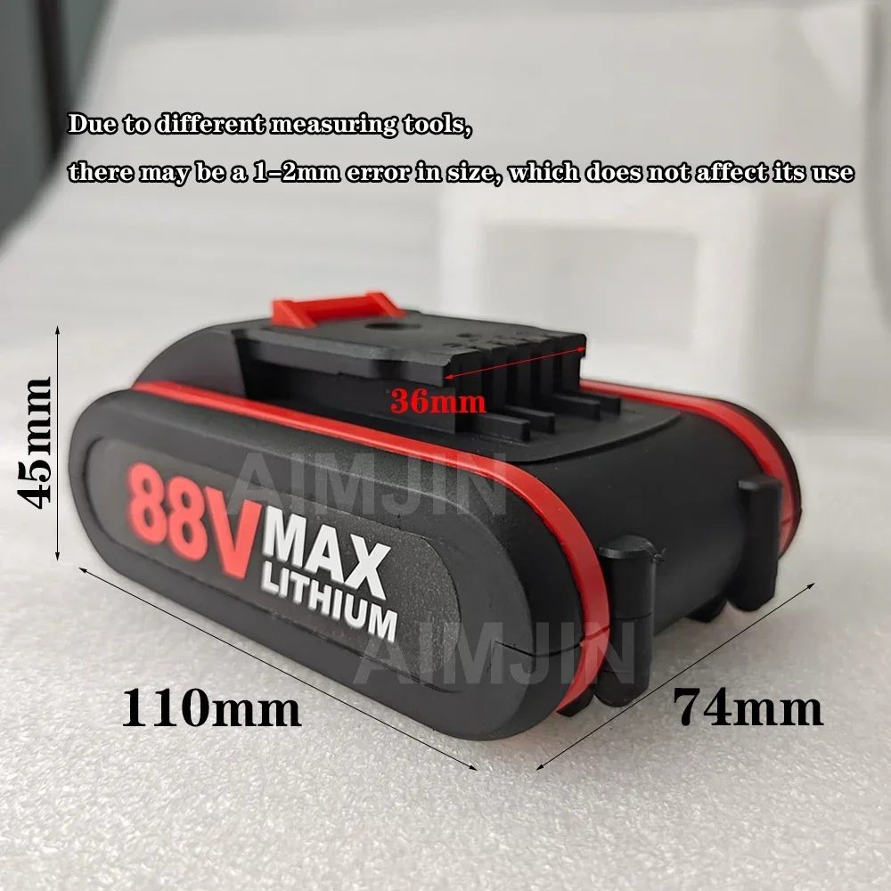 

88V battery 2000mAH Rechargeable Lithium Ion Battery for Worx Electric Wrench Saw Cordless
