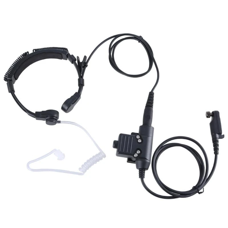 

97QB Professional Immersive Gaming Headset Throat Micophone with Stretchable Design for Two Way Radios Tacticals & Gaming Use