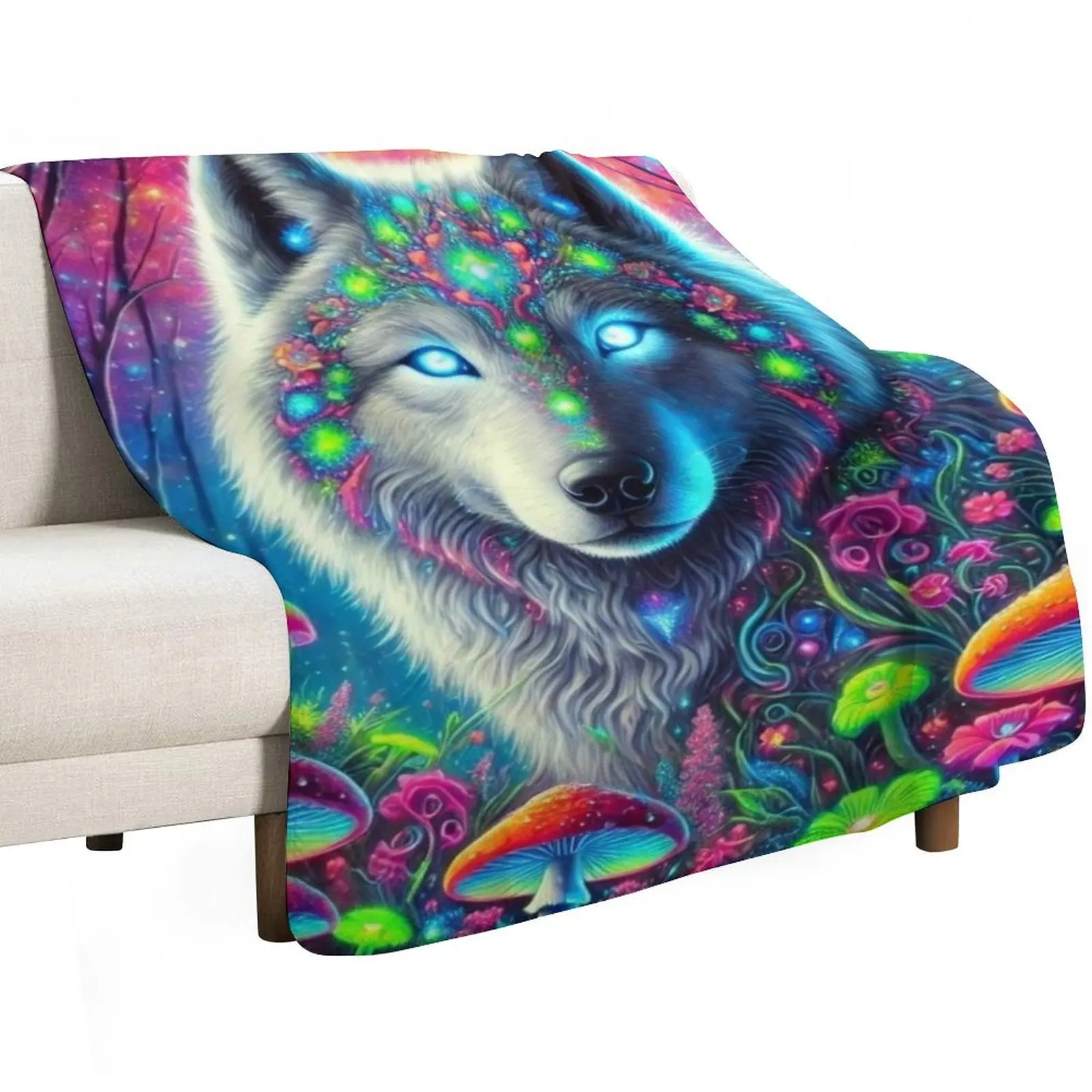 Mystic Forest Guardian Throw Blanket Decorative Beds Sofas Travel Kid'S Stuffeds Single Blankets 2