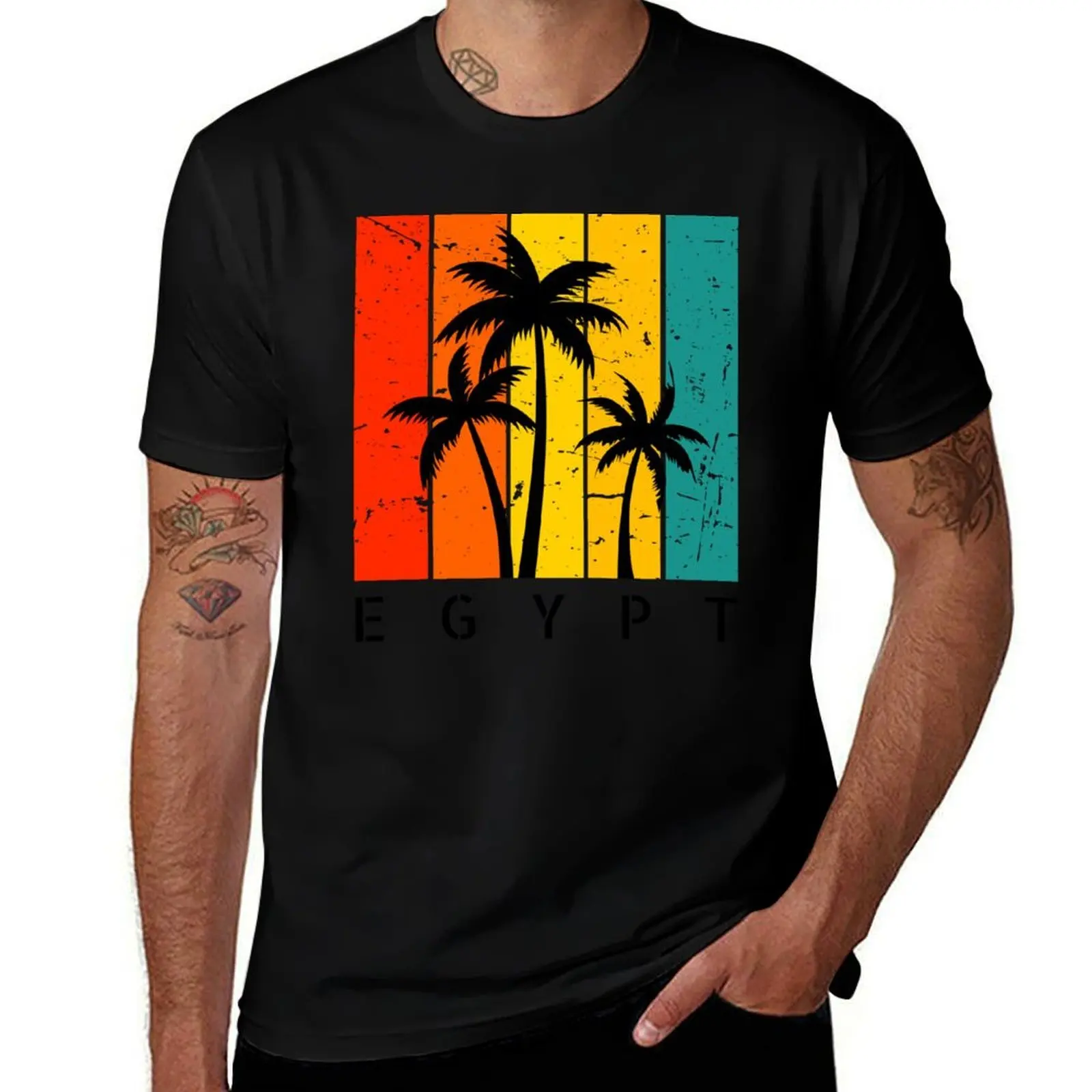 

Egypt Vintage Sunset T-Shirt street wear boys whites Anime t-shirt men clothes