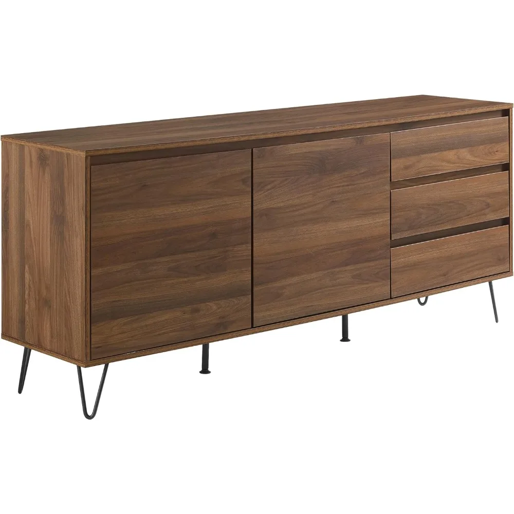 Teagan Record Storage Sideboard, Mid-Century Modern Design & Modern, 15.75