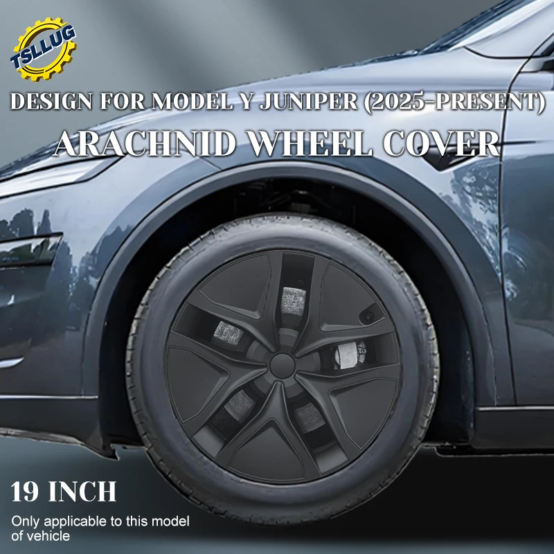 

Комплект из 4 колпаков для колес Tesla Model Y Juniper 2025-2026, 19 дюймов, замена, автомобильные аксессуары, полноразмерные колпаки на диски
