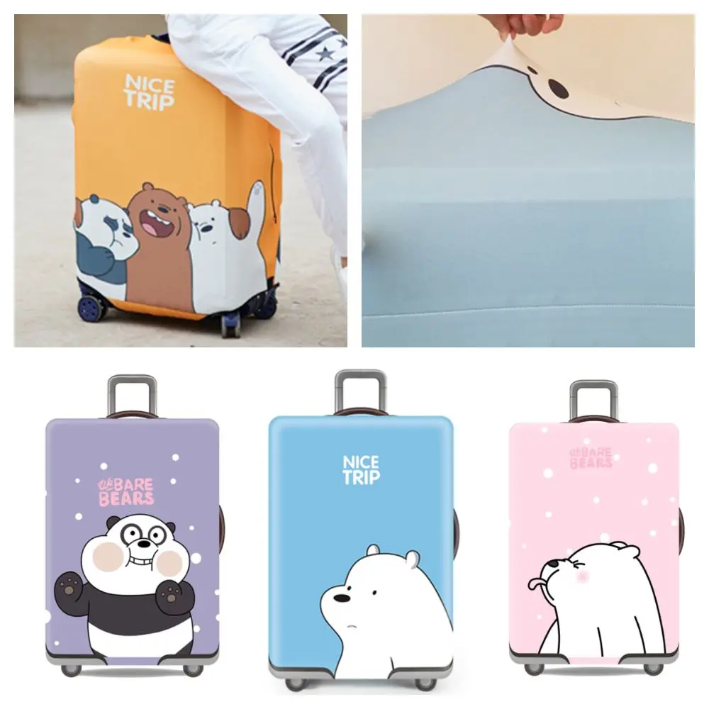 Cartoon Bear Luggage Protective Cover 18-29 Inch Painting Pattern Trolley Suitcase Dust Sleeves Dustproof Travel Accessories