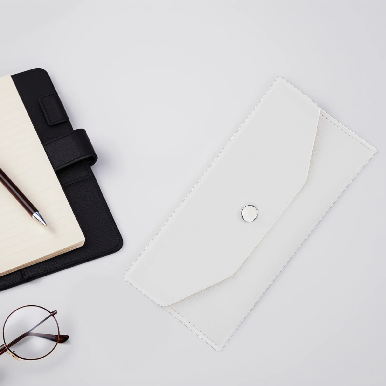 

Women Money Envelope Wallet PU Budget Organizer Minimalist Design Secure Closure for Budgeting Events Weddings Birthdays Receipt