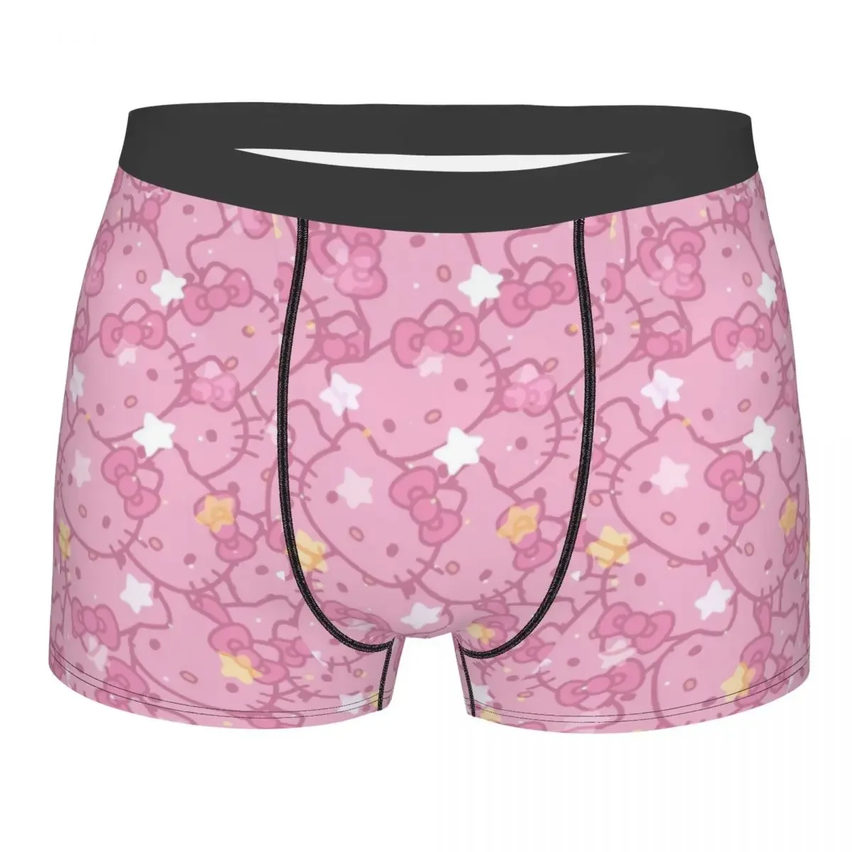 Custom Sanrio  Hello  Boxers Shorts Men's Cartoon Briefs Underwear Funny Underpants