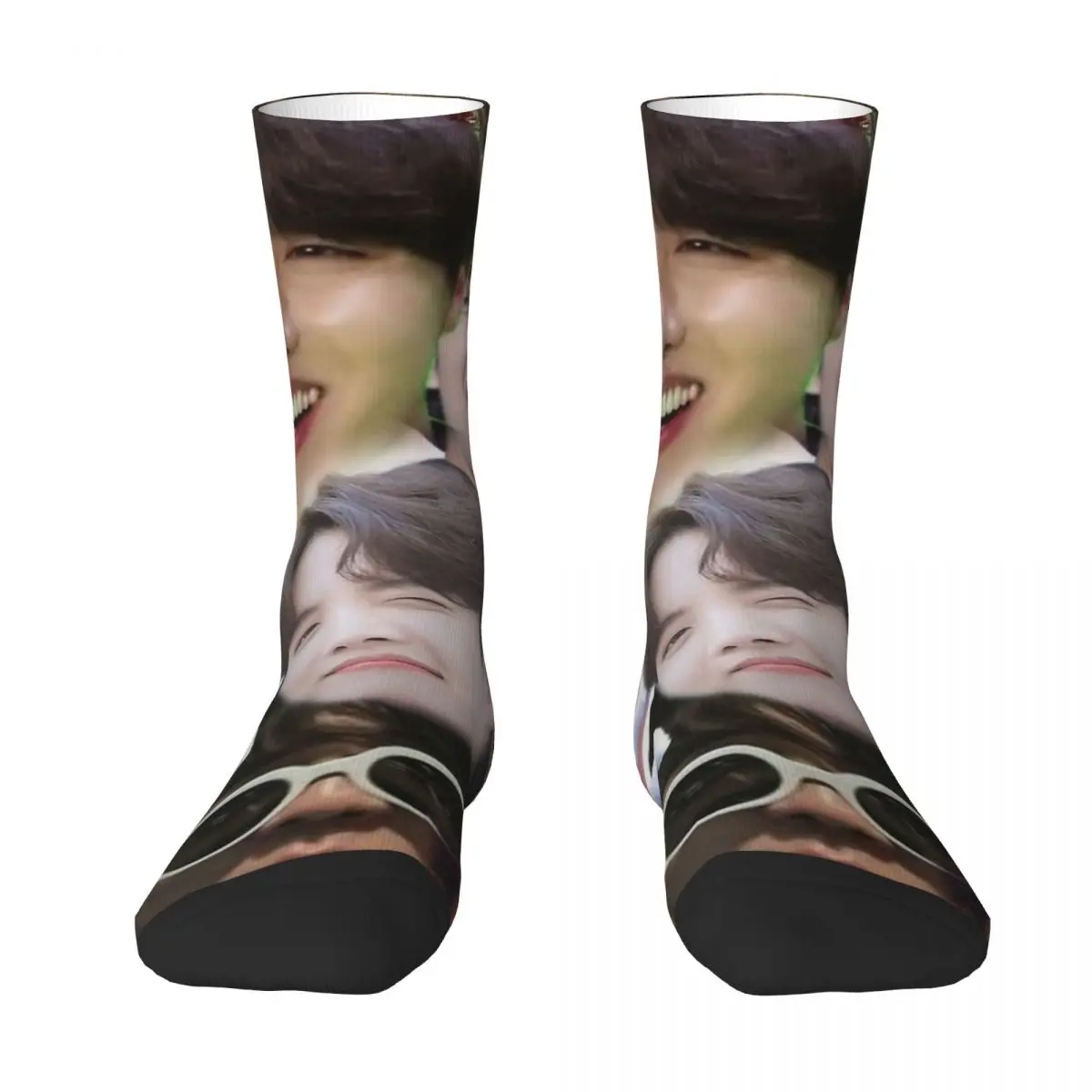 Jungkooks Faces Stockings Design Harajuku Socks Spring Non-Slip Socks Men\'s Outdoor High Quality Socks