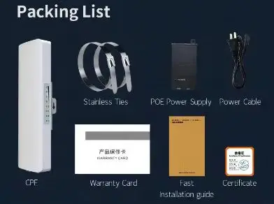 10 كجم 5.8 جيجا هرتز CPE خارجي من نقطة إلى نقطة عن بعد واي فاي مسافة خارجية لاسلكية CPE/جسر/جهاز توجيه/مكرر/نقطة وصول