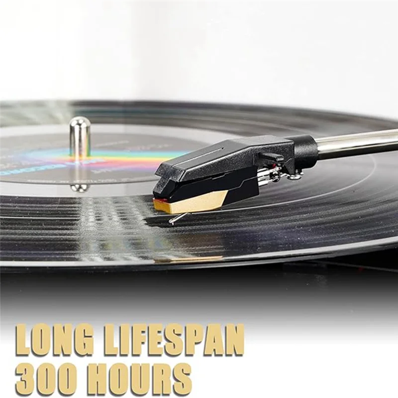 Stabiele prestaties-platenspelernaald, verbeterde gouden platennaalden Stylusvervanging voor Crosley, Victrola, James draaitafel