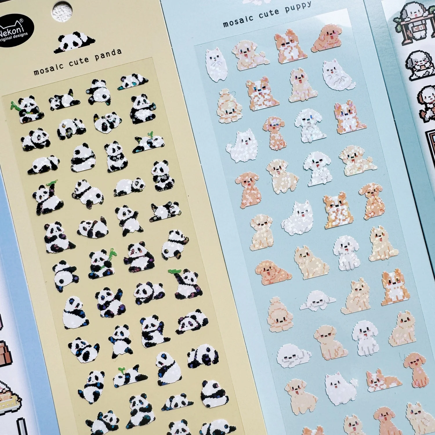 

NEKONI Funny Mosaic Animals Cartoon Laser Stickers Scrapbooking DIY Journaling Stationery Diary Cute Stickers School Supplies