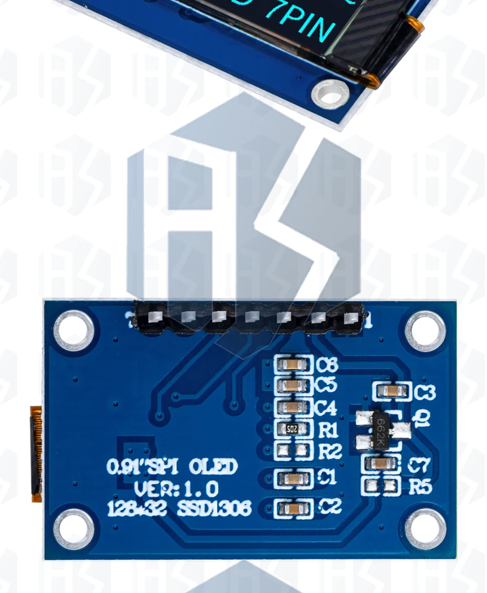 1~10PCS 0,91 Zoll OLED-Modul 0,91' Weiß Blau Gelb OLED 128X32 OLED LCD LED-Anzeigemodul 0,91' IIC-Kommunikation EGBO – Detail 23