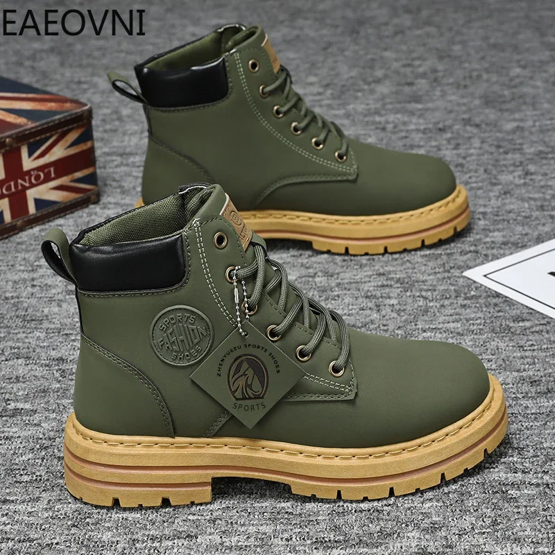 ผู้ชายฤดูหนาวรองเท้าแฟชั่นที่สวยงามรองเท้าหนัง Man LOW Tops อุ่นน้ําผู้ชาย PROOF รองเท้าลื่นสวมใส่