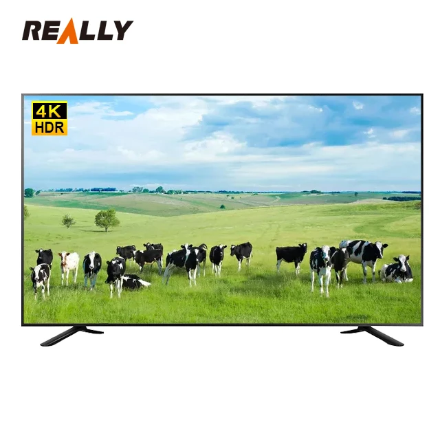 China 50/65/75/85/100 inch Smart TV 4k UHD Led TV Televisions with Wifi Smart with Tempered Glass