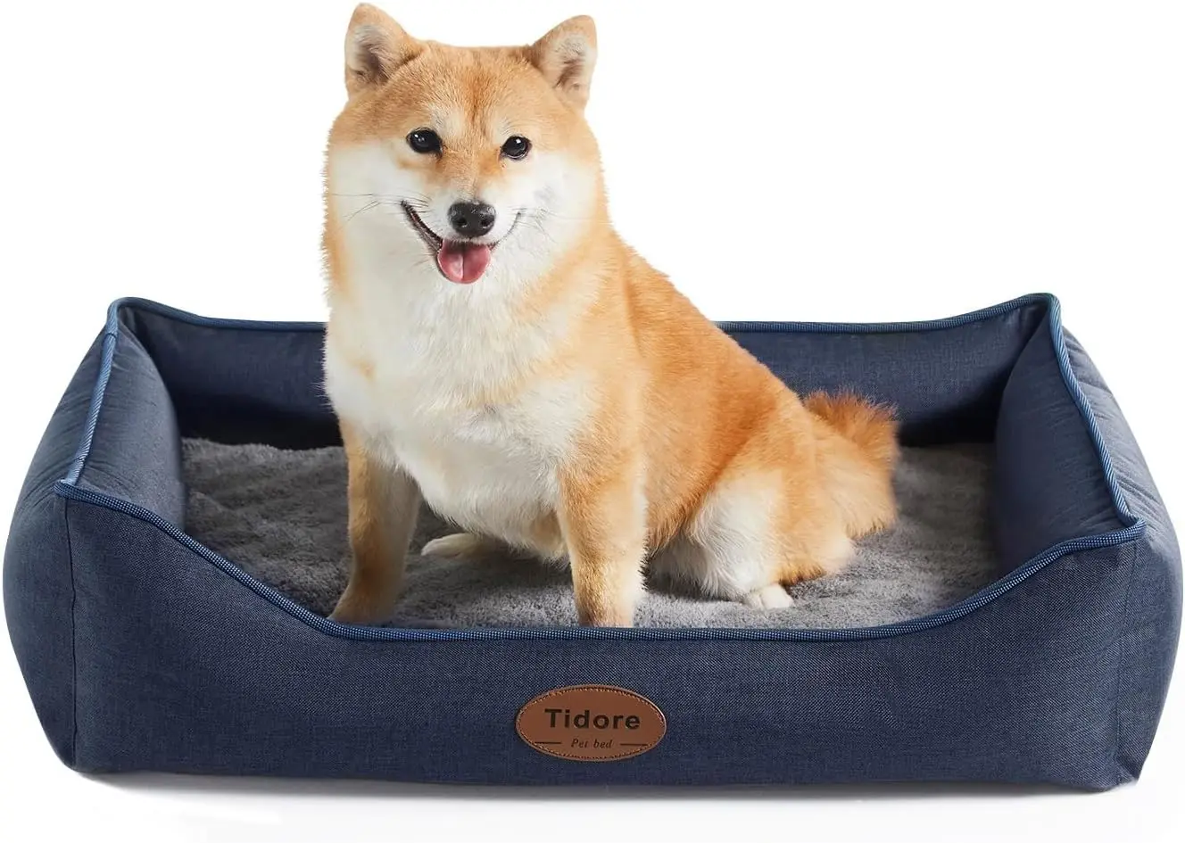 

Orthopedic Dog Bed for Medium Dogs, Washable Removable Cover, Waterproof Lining, Navy Blue (26.4' L x 21.7' W x 6.2' Th)