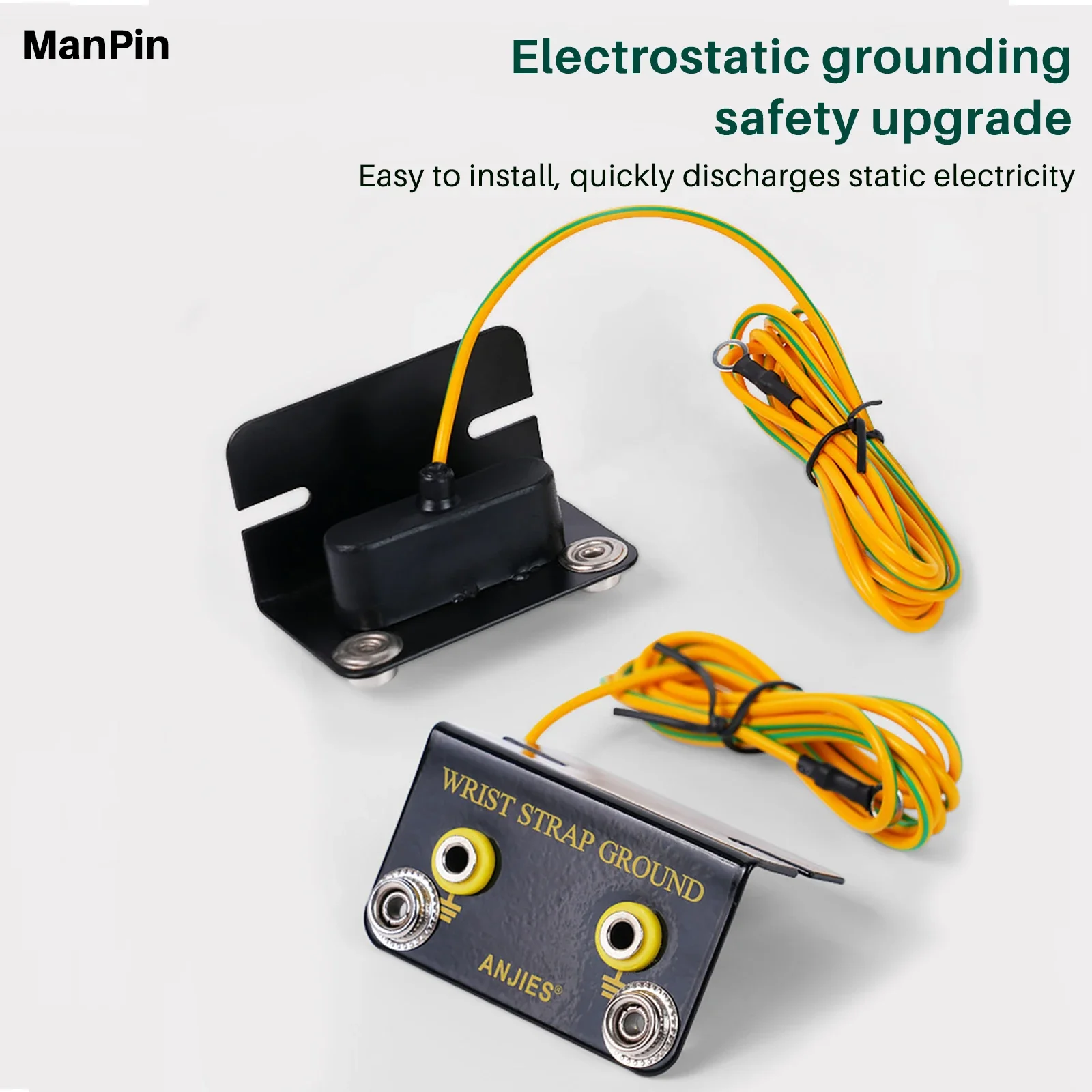 

L Shaped ESD Anti-Static Ground Socket Wrist Band Strap Wire Cable 2 3 5 7 Hole Workbench Factory Electronic Working Repair Tool