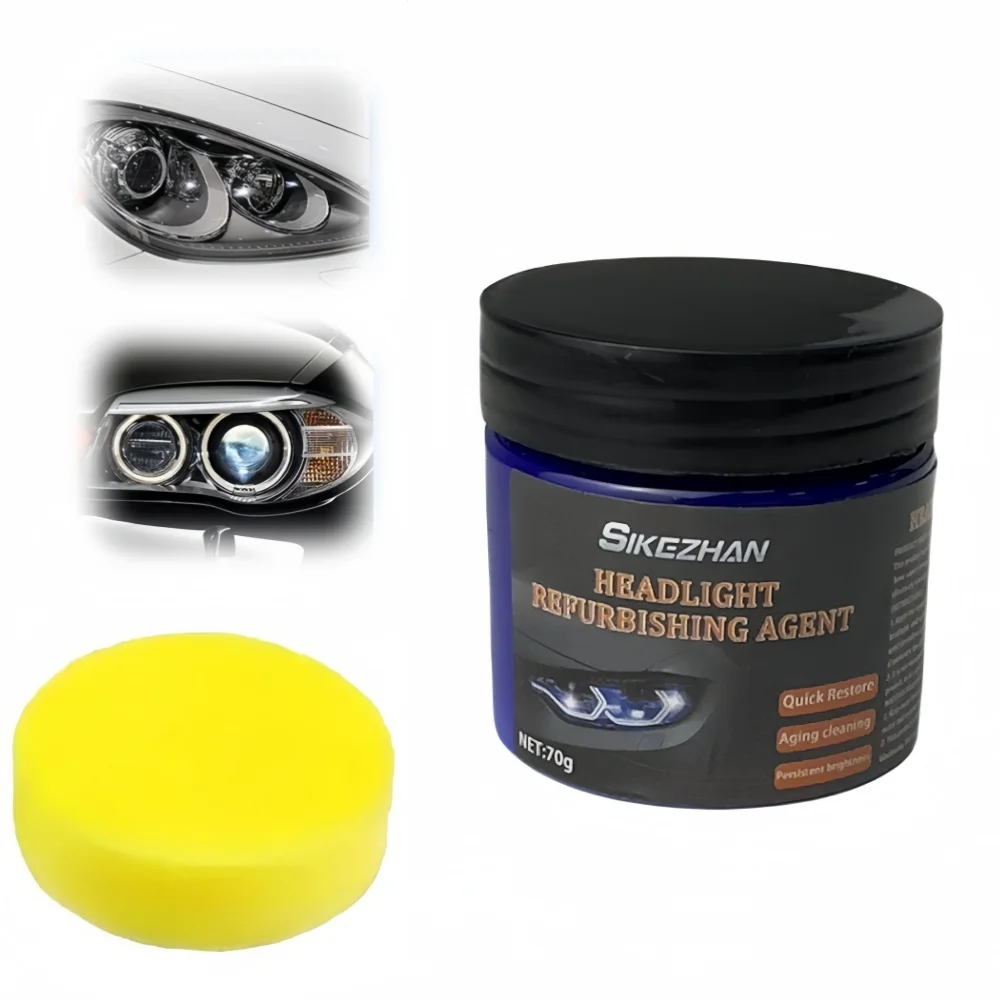 Car Headlight Restoration Polishing Kits Headlamp Scratch Remover Repair Cleaning Paste Remove Oxidation Headlight Polish Liquid