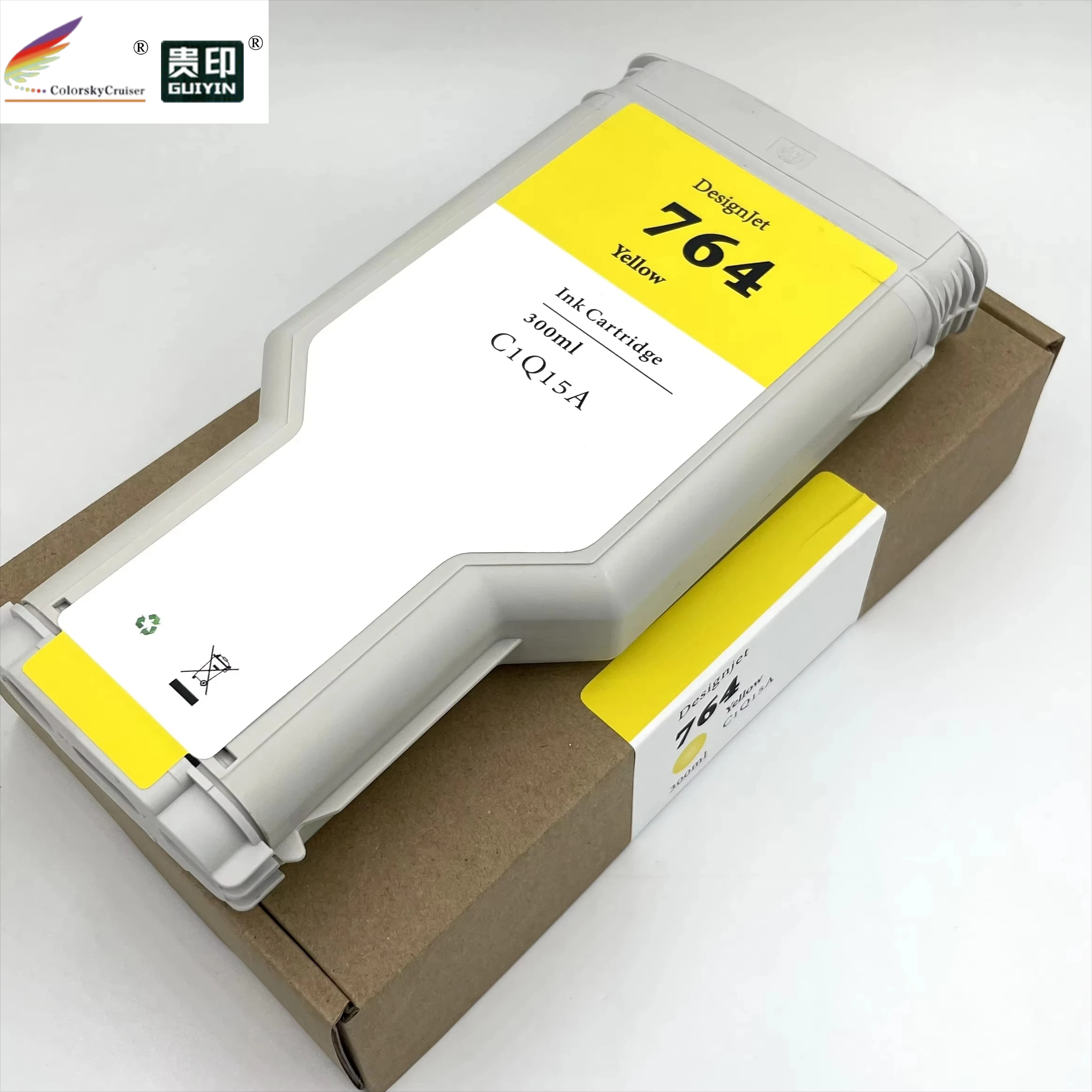 Cartucho de tinta compatible 764 C1Q13A C1Q14A C1Q17A para impresora HP 764 DesignJet T3500 con chip 300 ml cada uno