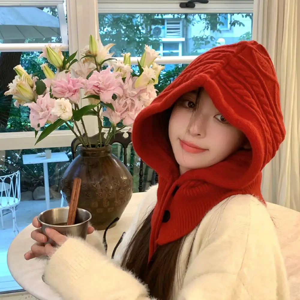 1pcs Neck Collar Scarf Cap Bonnet Hooded Hat Beanies Cap Balaclava Caps Knitted Cold Hats Ski Beanie Unisex Warm Winter Hat