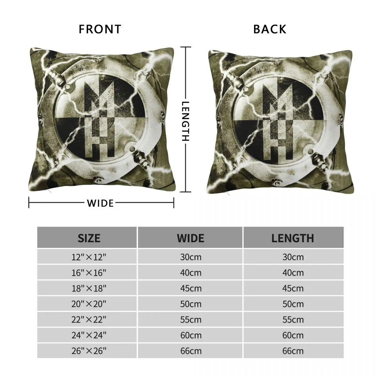 Machine Head Supercharger Album Square Pillowcase Polyester Linen Velvet Creative Zip Decorative Throw Pillow Home Cushion Cover
