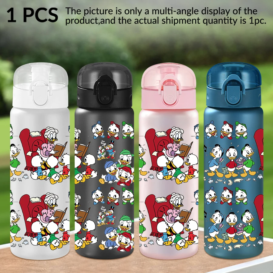 1 szt. Disney, Kaczor Donald, wzór, plastikowa butelka na wodę 770 ml, bidon sportowy na zewnątrz, prezent urodzinowy/powrót do szkoły