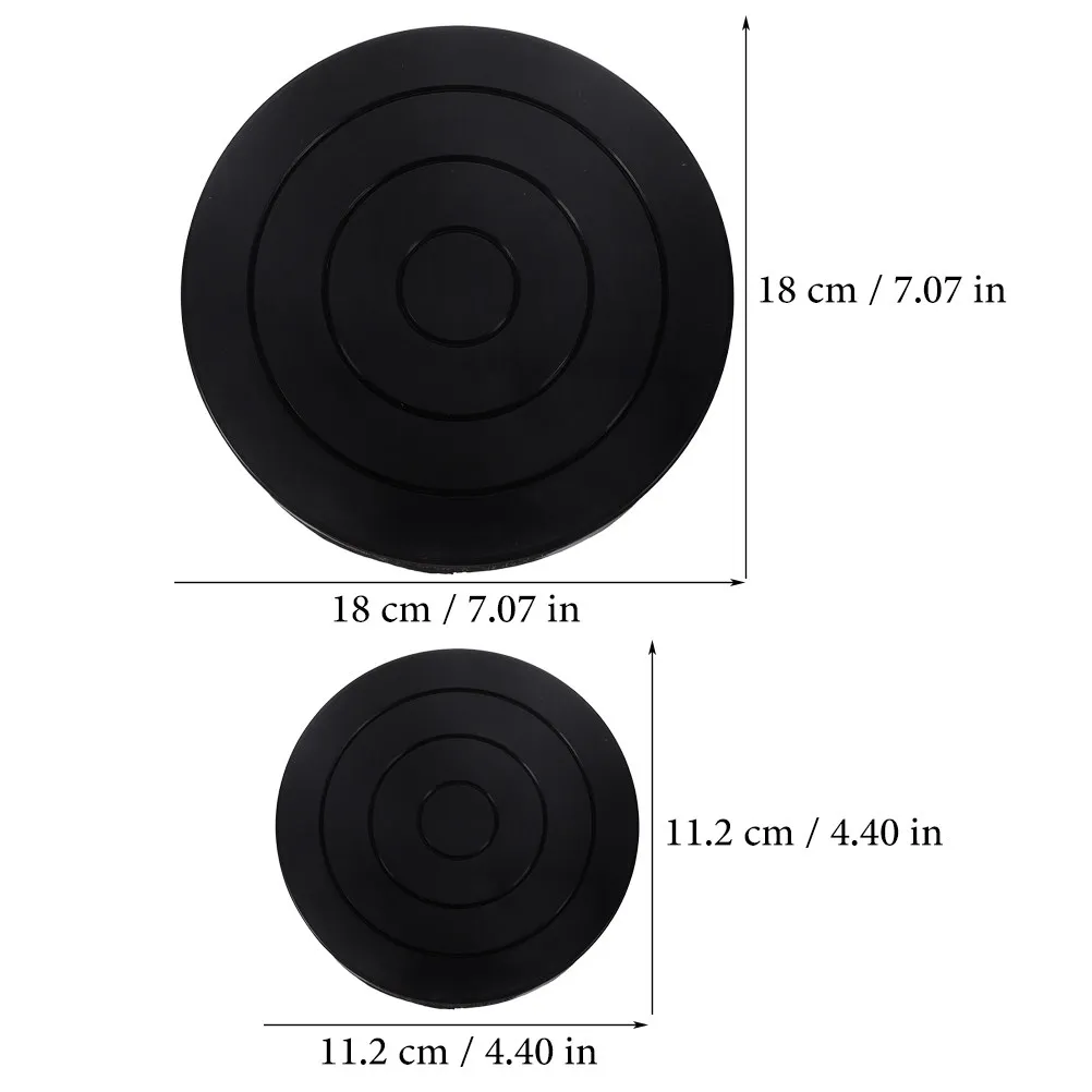 2Pcs Clay Turntable Lightweight Portable Rotating Workbench Stable 360 Degree Swivel Plate for Pottery Wheel Turntable Clay