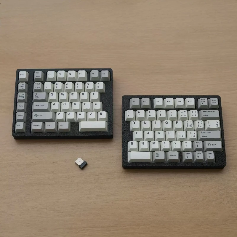 Wireless Split Mechanical Keyboard 2.4G Ergonomic Split Hot-swappable 84 Keyboard Reconstruction Mahjong sound