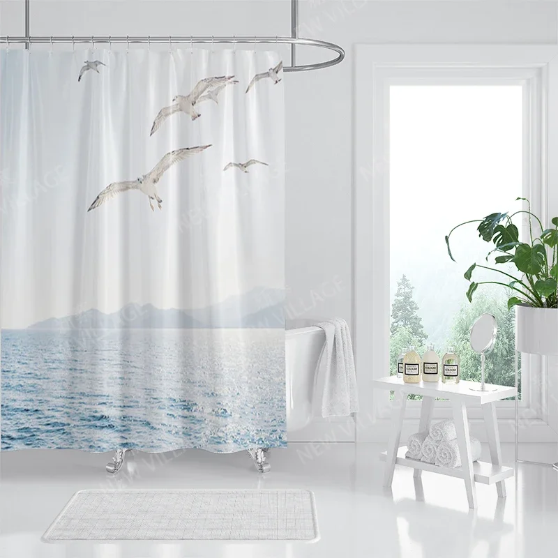 Waterproof fabric shower curtains Bathroom curtain accessories 180x200 Bath curtain for shower 240*200 nordic boho decoration