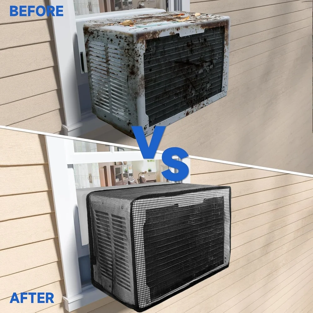 U Shape Air Conditioner Cover Outdoor Unit Protector DustMesh For Snow For Midea Split System Accessories