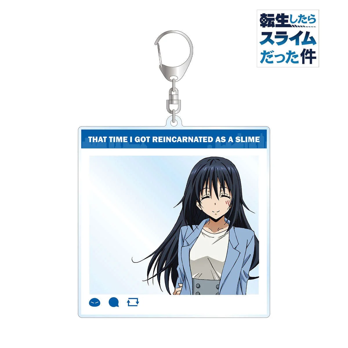 Anime Fans Gifts HD Figures Shizu Milim Modern Casual Wear Style Acrylic Keychain Ornament Collection Series About 6cm