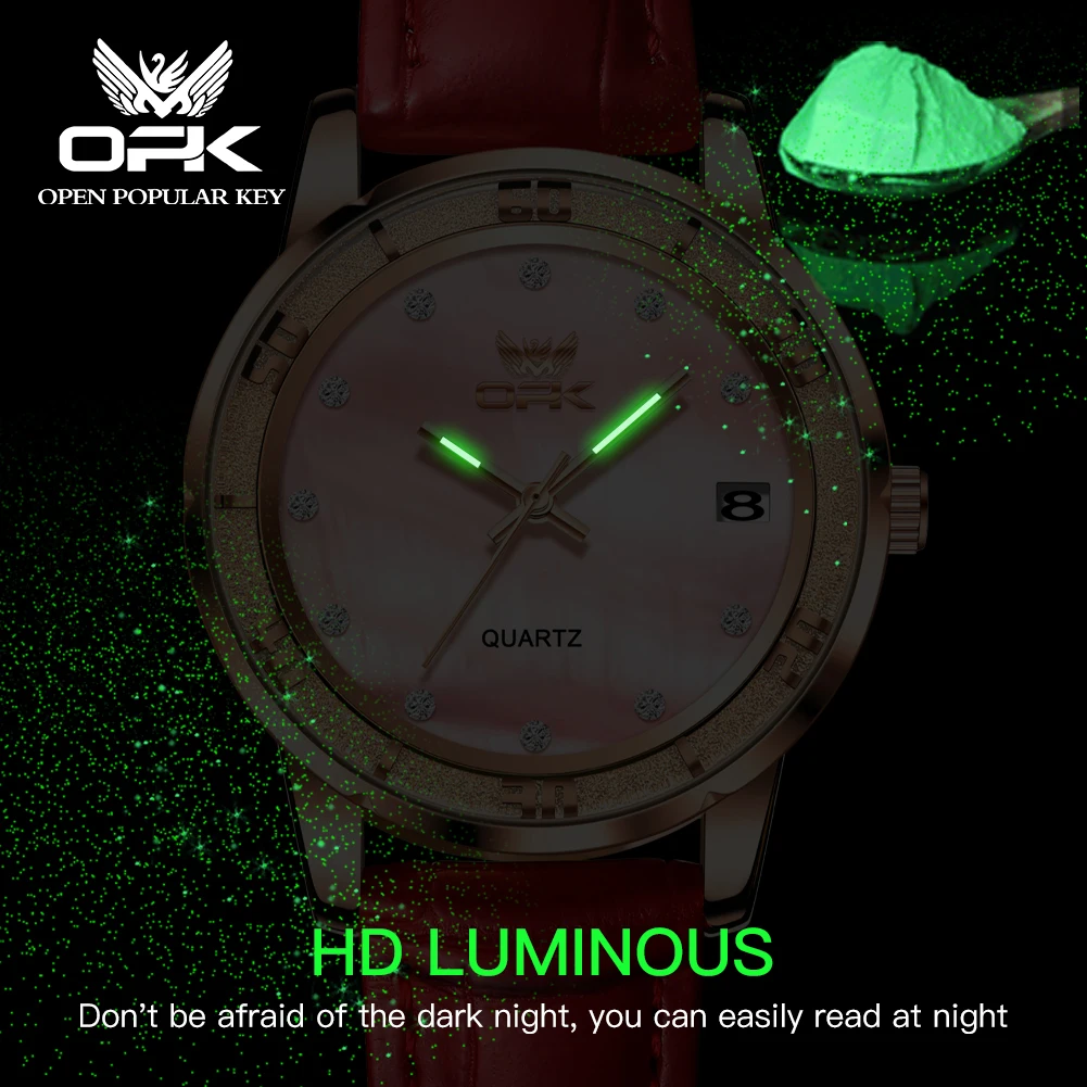 OPK brand waterproof luminous women\'s watch 6013