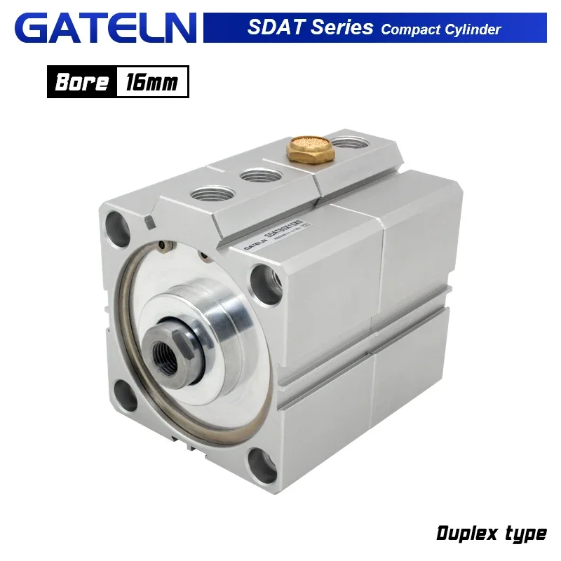 SDAT16 series Duplex type Double acting pneumatic compact air cylinder  pneumatica