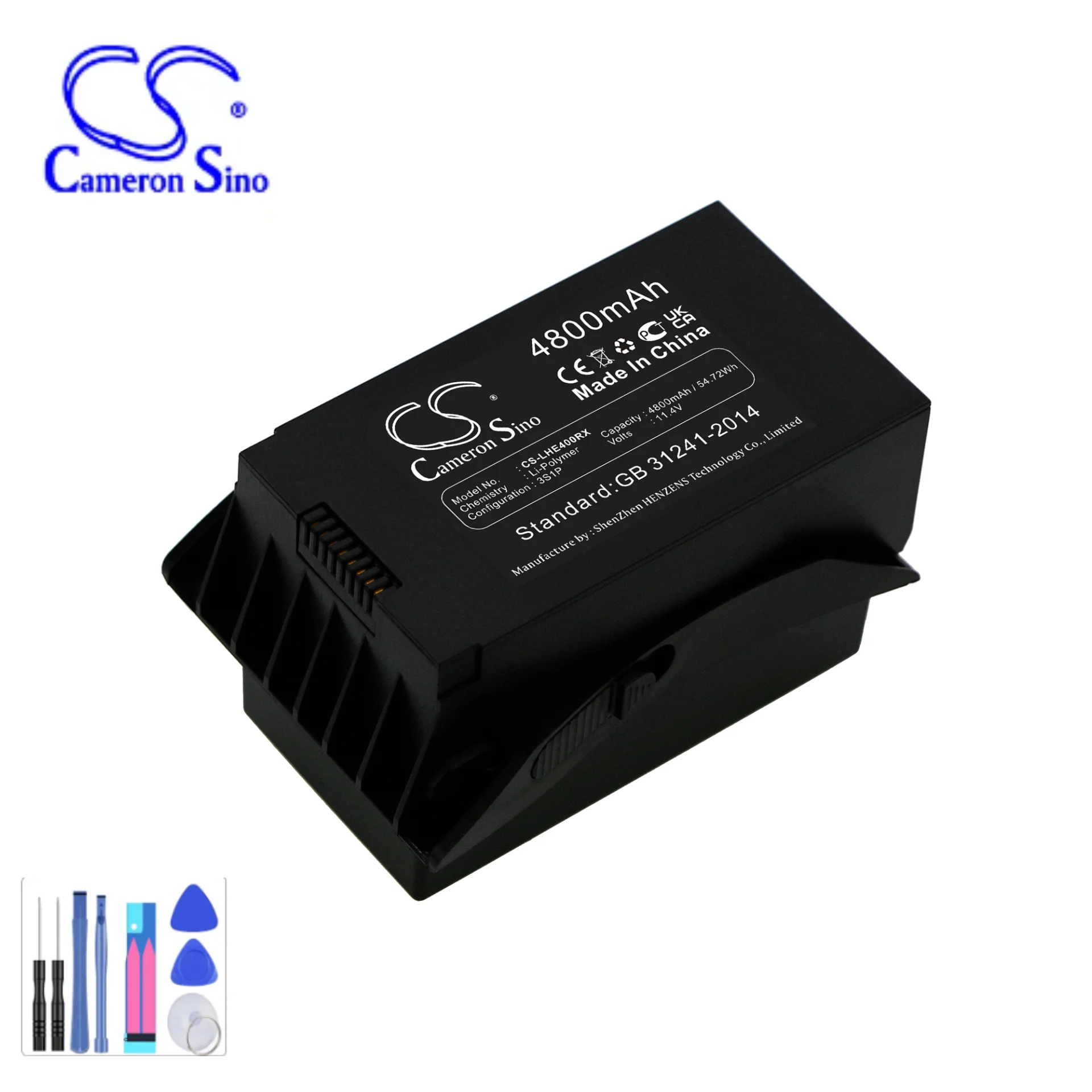 Drones Battery For Eachine D01011 CFly Faith EX4 Pro JJRC X12 Capacity 4800mAh / 54.72Wh Color Black Type Li-Polymer 11.40V