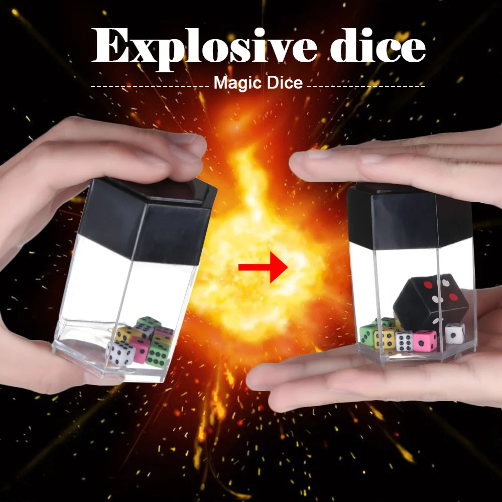 Explode Explosion Dice Easy Magic Tricks For Kids Magic Prop Novelty Funny Toy Close-up Performance Gag Joke Prank Toys