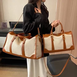 Sac à bandoulière portable de grande capacité pour femmes, sac de voyage, fourre-tout de rangement, sacs à main décontractés, simple initié, mode, 2024