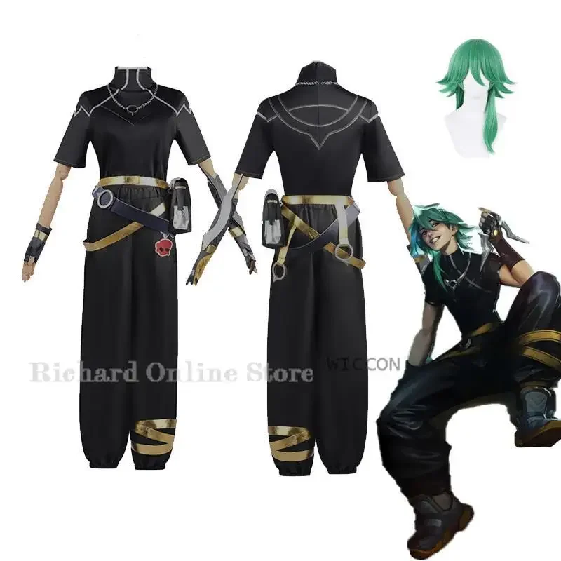 LOL HEARTSTEEL Ezreal Cosplay Costume EZ New Game Lengends Anime Cosplay Wig Halloween Party Event Outfit Mens Suit Uniform